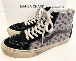 Bianca Chandon × VANS Sk8-Hi Black/Gray US10 28cm ビアンカシャンドン ヴァンズ スケートハイ ブラック グレー