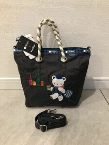 【新品】LESPORTSAC ×familiar MEDIUM 2 WAY TOTE STファミリアチェック/サンダーアート