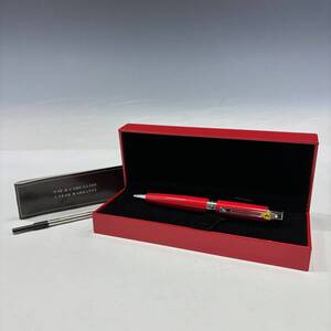 美品【シェーファー×フェラーリ/SHEAFFER×Ferrari本物】ボールペン/ツイスト式/インク黒/レッド×シルバー【P210M