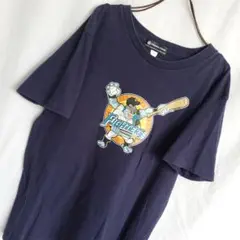 希少 日本ハムファイターズ　× カイリキー日ハム 野球  紺 ポケモン tシャツ