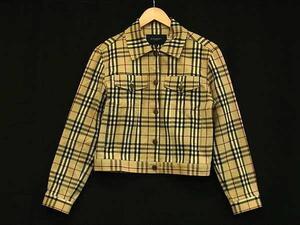 1円 ■美品■ BURBERRY バーバリー ノバチェック コットン×スパンデックス 長袖 シャツ トップス 表記サイズ L 洋服 ベージュ系 BJ5907