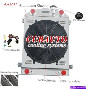 3列ラジエーター+1930-32フォードモデルA B/フラットヘッドV8エンジンAT/MTのシュラウドファン3 Rows Radiator+Shroud Fan For 1930-32 Fo