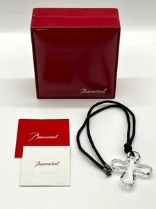 ▼【ITQTXSVLJ94A】Baccarat バカラ ペシェ ミニョン クリスタル クロス チョーカー ネックレス 11.71g