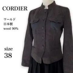 日本製♡CORDIER コルディア　ツイード　ウールジャケット　スタンドカラー