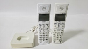 2台セット シャープ 子機 JD-KS100 充電器 ホワイト コードレス子機 増設 電話機 白 SHARP 通電のみ確認 電話機
