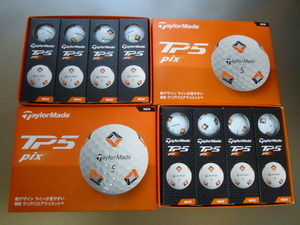 ◆4ダース！2024年/最新 New TP5 Pix/日本正規品/新品【TaylorMade】テーラーメイド New TP5 Pix ツアーボール/WH【5層構造】