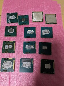 1円 CPU いろいろ13 個 モバイル用CPUほか ジャンク扱い