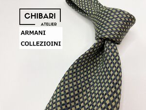 【美品】ARMANI COLLEZIONI　アルマーニ　ドット柄 ネクタイ 3本以上 送料無料 メンズ グレイ　1203141