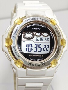 1円スタート【稼働/現状品】CASIO カシオ BABY-G ベビージー　腕時計 電波ソーラー　BGR3003　ホワイト