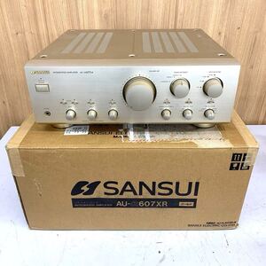 【M-3】 SANSUI AU-α607XR プリメインアンプ サンスイ 山水 オーディオ機器 音出し確認済み 傷や汚れなど使用感あり 元箱付き 2542-3