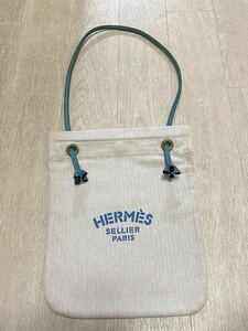 1000円~正規品 極美品 HERMES エルメス アリーヌpm キャンバス レザー ショルダーバッグ ヴィンテージ