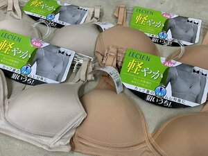 09-05-A32 △F レディース 下着 インナー メッシュ生地 ノンワイヤー ブラジャー サイズA80 4点セット まとめ売り 未使用品