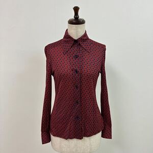 90s Vintage Christian Dior クリスチャン ディオール CD 総ロゴ シルク ブラウス 総柄 SHIRT ARCHIVE アーカイブ サイズ M 612