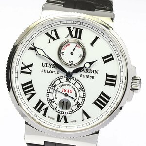 ユリス・ナルダン Ulysse Nardin 263-67 マキシ マリーン クロノメーター 自動巻き メンズ 箱付き_748447【ev15】