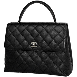 シャネル CHANEL ココマーク ハンドバッグ マトラッセ ハンドバッグ キャビアスキン ブラック A12397 レディース 【中古】