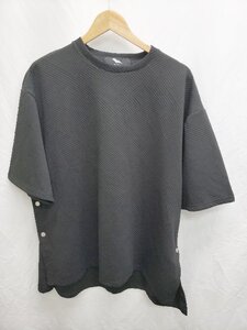 ◇ FVLMEN フルメン ジャガード 五分袖 Tシャツ カットソー サイズXL ブラック メンズ P