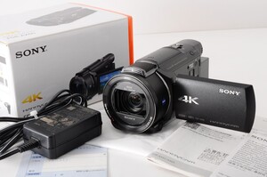 美品 動作品 SONY ソニー Handycam ハンディカム FDR-AX60 デジタルビデオカメラ バッテリー 充電ケーブル 取説 保証書 元箱 4K La-118S