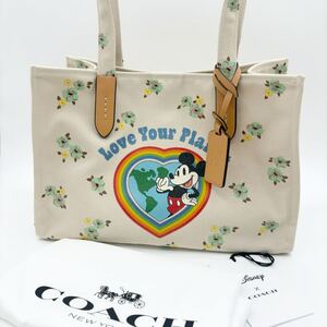 【DISNEY X COACH】トート 30☆フローラル アンド ミッキーマウス☆