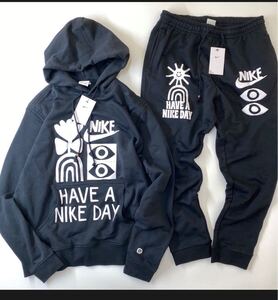 NIKE ナイキ　HAVE A NIKE DAY セットアップ　パーカー&パンツ　DQ4172-010 DQ4174-010 黒　L