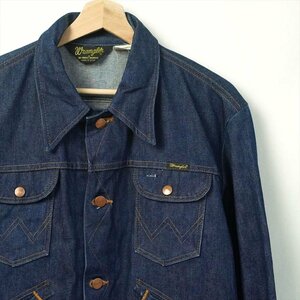 70s80s ビンテージ WRANGLER ラングラー 124MJ デニム Gジャン 42 ワンウォッシュ