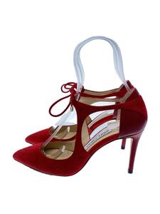 JIMMY CHOO◆ツマ先薄ヨゴレ有/VANESSA/パンプス/35.5/RED/スウェード