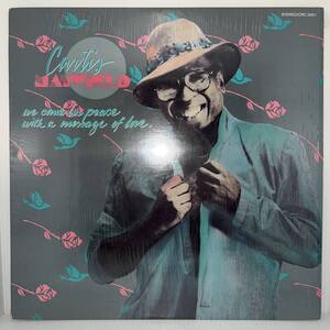 Funk Soul LP - Curtis Mayfield - We Come In Peace With A Message Of Love - CRC - VG+ - シュリンク付