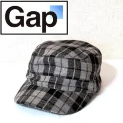 ★一点物★ GAP ギャップ 旧ロゴ ワークキャップ グレー チェック レア