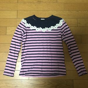 trois lapinsトロワラパンボーダーTシャツ