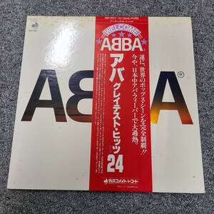 帯/LP /LP2枚組『アバ / グレイテスト・ヒッツ24』DSP-3012～13 ディスコメイト ABBA