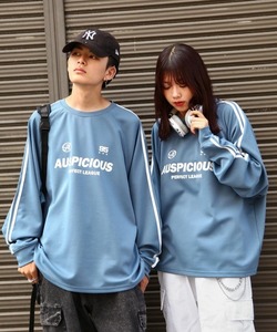 「ZIP FIVE」 長袖Tシャツ MEDIUM ブルー メンズ