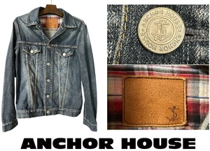 新品同然アーバンリサーチAnchorHouse★インディゴ・ビンテージ加工ジージャン★デニムジャケット★38