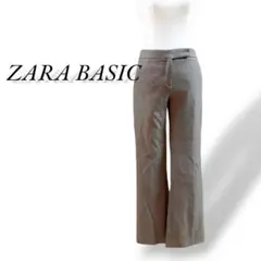 ZARA BASIC 美シルエットワイドストレートパンツ M L カジュアル