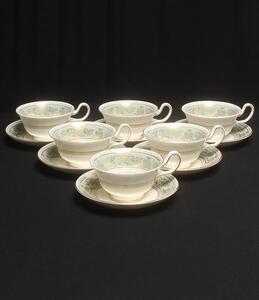 ウェッジウッド カップ＆ソーサー 6客セット コロンビア セージグリーン WEDGWOOD