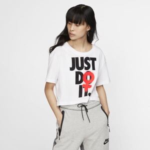 新品NIKE ナイキ ウィメンズ 半袖Tシャツ REBEL クロップ 2 【Ｍ白ホワイト】レディース　トレーニング　ランニング　ジム　ワークアウト