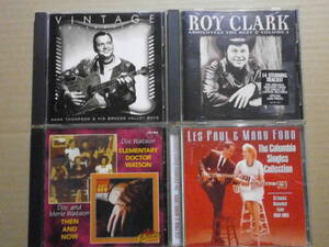 カントリー・ギタリスト 4枚 「HANK THOMPSON」「ROY CLARK」「DOC WATSON」「LES PAUL & MARY FORD」