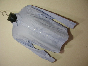 ssy4911 BANANA REPUBLIC 長袖 ワイシャツ ライトブルー ■ レギュラーカラー ■ UNTUCKED SHIRT 綿100 Sサイズ バナナリパブリック