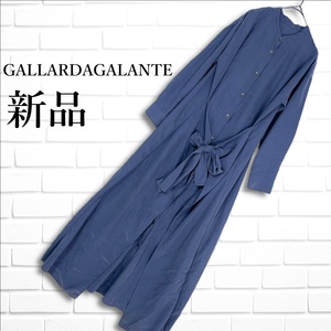 ◆新品◆ GALLARDAGALANTE ガリャルダガランテ ゆったり♪ 長袖 ロング ワンピース 青系 ブルー レディース F ◆タグ付き 送料無料◆ 1634K