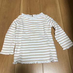 【中古】branshes ブランシェス　ボーダー長袖Tシャツ サイズ90 キッズ　トップス ボーダーカットソー