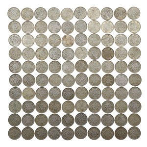 Japan MINT 造幣局 稲穂 銀貨 百円 100円銀貨 100枚 No.5 貨幣 【M171124017】中古