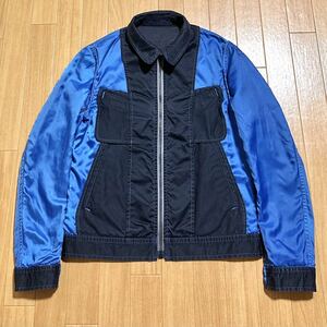 コムデギャルソン オム ライダース型 ジップブルゾン ジャケット リバーシブル ポリエステル 切替 comme des garons homme ad2008 archive