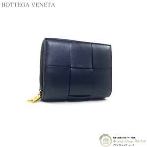 ボッテガ ヴェネタ （BOTTEGA VENETA） マキシイントレ カセット 二つ折り ファスナーウォレット 財布 701458 スペース（新品）