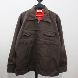 d22 70sビンテージ Dickies ディッキーズ ワークジャケット■1970年代製 表記42サイズ ブラウン アメカジ 古着 古着卸 オールド 激安 希少