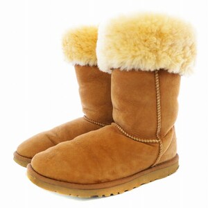 UGG australia CLASSIC TALL クラシック トール ムートンブーツ スエード シープスキン US6 23cm キャメル 5815