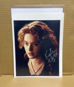 【中古】直筆サイン入写真「ケイト ウィンスレット（Kate Winslet）」タイタニック