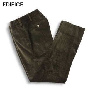 イタリア製★ GERMANO for EDIFICE ジェルマーノ × エディフィス別注★秋冬 コーデュロイ スラックス パンツ Sz.46　メンズ　I4B01661_9#Q