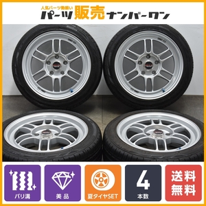 【バリ溝 美品】ENKEI RPF1 16in 7J +35 PCD114.3 ファルケン ZIEX ZE914 205/45R16 EK9 シビック タイプR インテグラ エンケイ