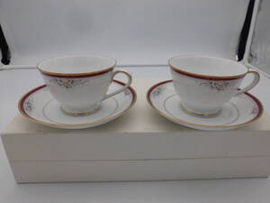 5115■■　新品！Noritake(ノリタケ）ペアカップ＆ソーサー（日本製）■■