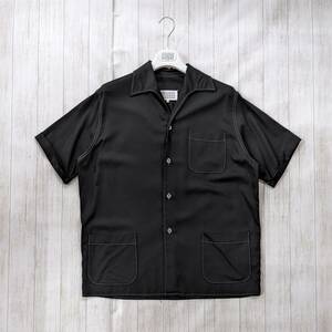 MAISON MARGIELA/メゾンマルジェラ/マルタンマルジェラ/23SS/SHORT-SLEEVED SHIRT/レーヨンツイル半袖シャツ/ステッチデザイン