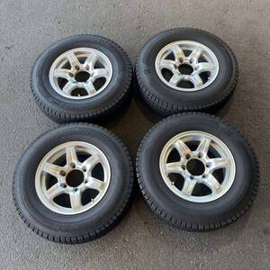 【5220】195/80R15 107/105N LT 4本セット冬タイヤBRIDGESTONE BLIZZAK VL10バリ山【2022年】アルミンホイール 15X6J PCD139.7/6H