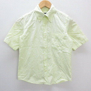 y■フランス製■アーペーセー/A.P.C 半袖シャツ/ブラウス■黄色【36】LADIES/1【中古】■